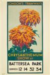 R & B STUDIOS. LONDONS TRAMWAY / CHRYSANTHEMUM SHOW AT BATTERSEA PARK. 1930. 29x19 inches, 75x50 cm.